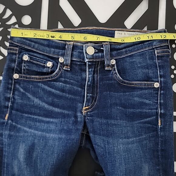 Rag & Bone Women's Skinny Low Rise Blue Denim Jeans in Kensington 24 | Girl's 12 - Picture 13 of 16